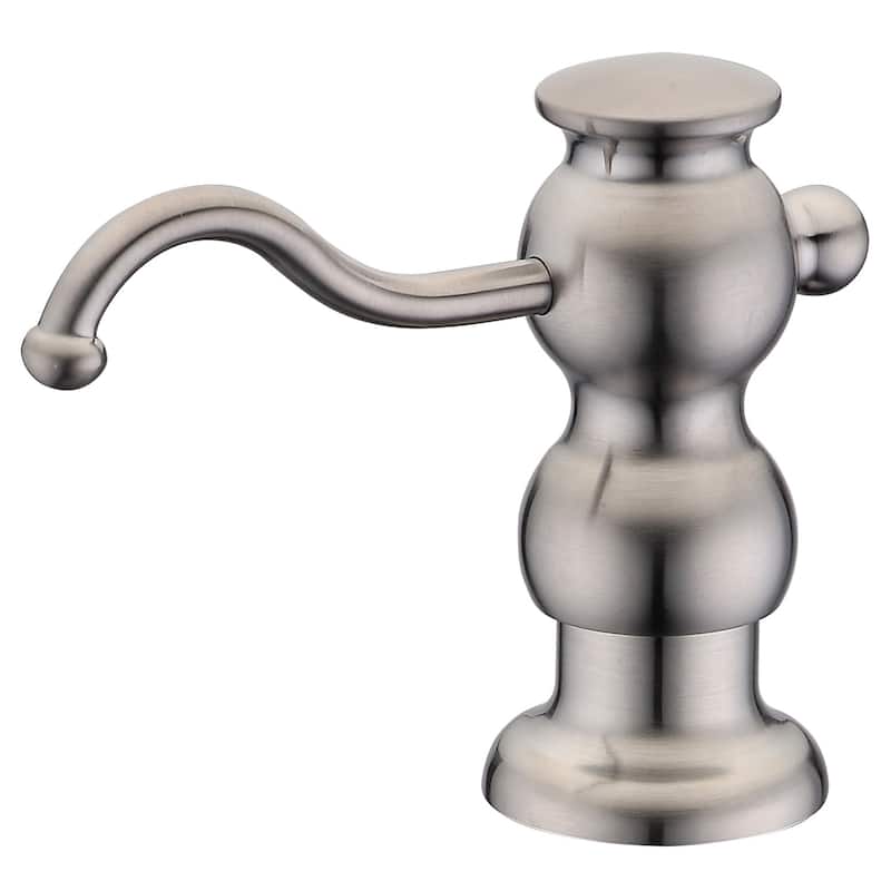 Whitehaus Deck Mounted Brass Soap Dispenser - Brushed Nickel