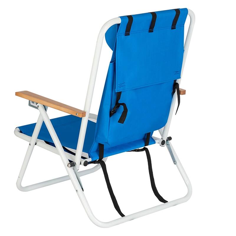 Portable High Strength Beach Chair with Adjustable Headrest,Blue