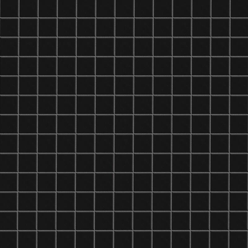 Merola Tile Metro 1" Square Matte Black 10-3/4" x 11-3/4" Porcelain Floor and Wall Tile