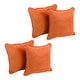 preview thumbnail 20 of 19, Blazing Needles 18-Inch Microsuede Throw Pillows (Set of 4) Tangerine Dream