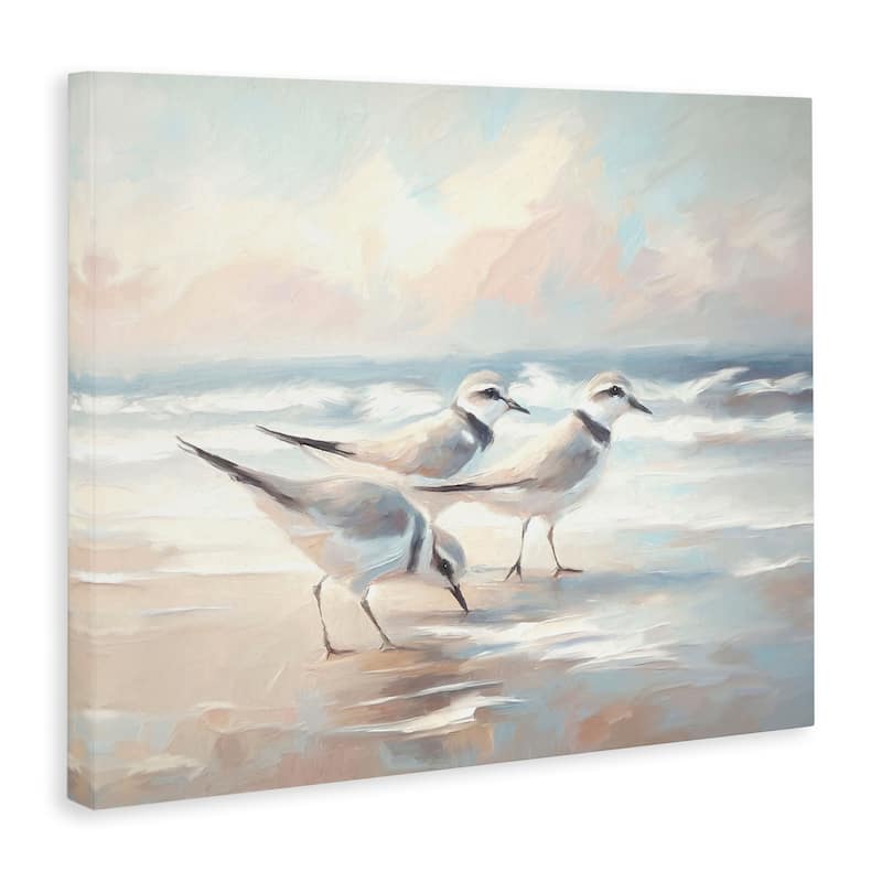 Stupell Sandpipers Under Warm Beach Sun Canvas Wall Art Design By Ramona Murdock