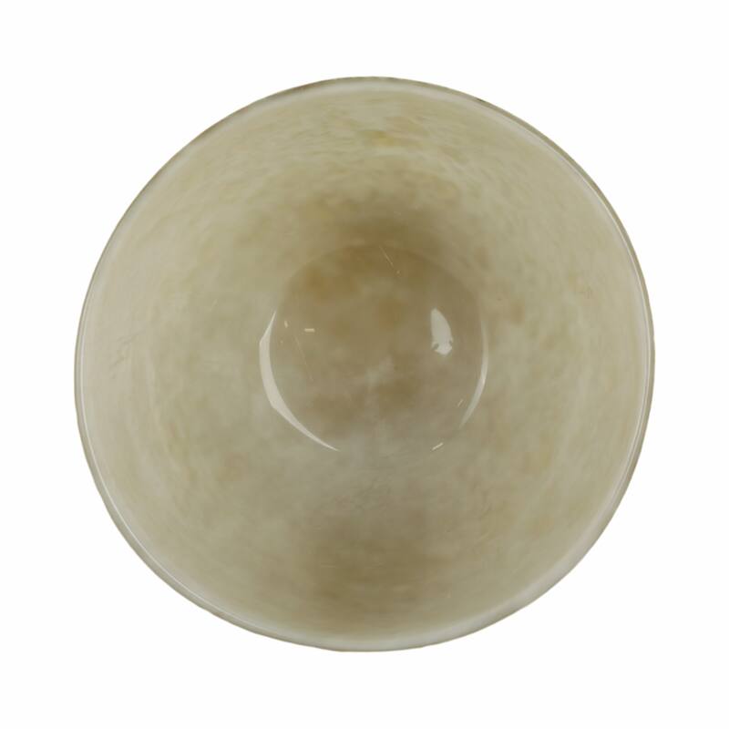 Glass Decorative Bowl Modern Glam Textured Sleek Curved Design - 9" x 9" x 6"