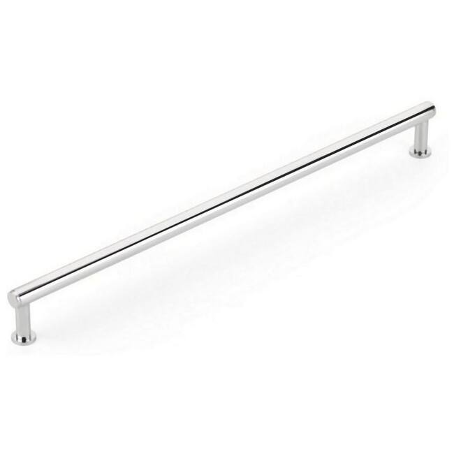 Schaub and Company Pub House 12" Center to Center Smooth Bar Solid - Polished Chrome