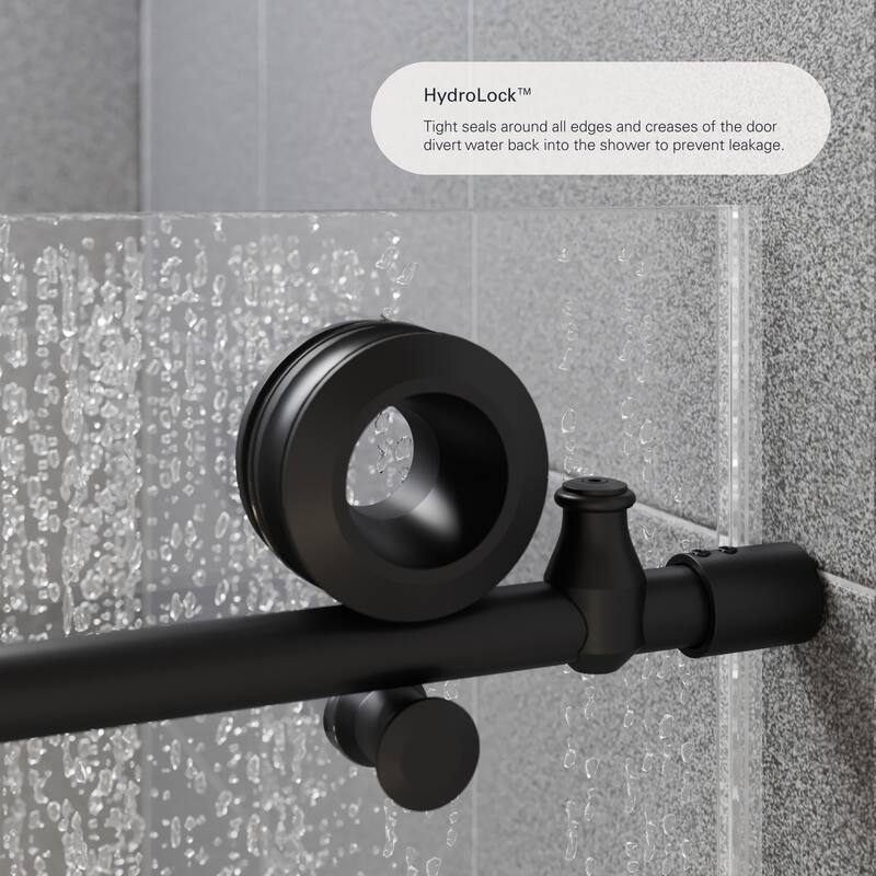 Seawin Hugo 44 - 48 x 78 inches Frameless Shower Door 3/8 in. (10 mm) Clear Tempered Glass with NanoShield Coating
