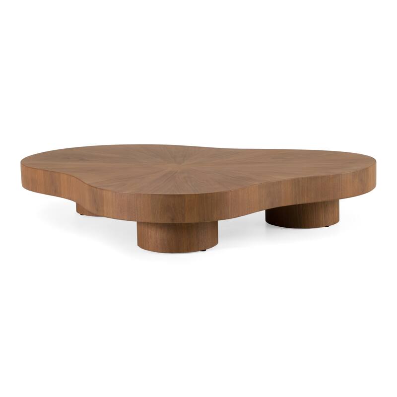 Modrest Larch Modern Walnut Nesting Table Set