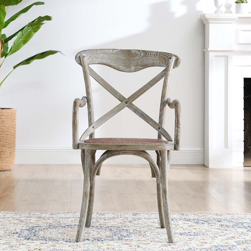 The Gray Barn Trails End Elm and Rattan Dining Chair
