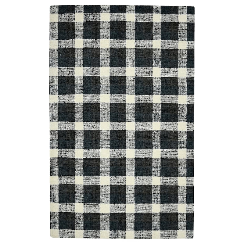 Tennessee Tartan Plaid Hand-Tufted Wool Rug