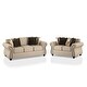 preview thumbnail 3 of 6, Heny Transitional Beige Fabric 2-Piece Living Room Set by Furniture of America