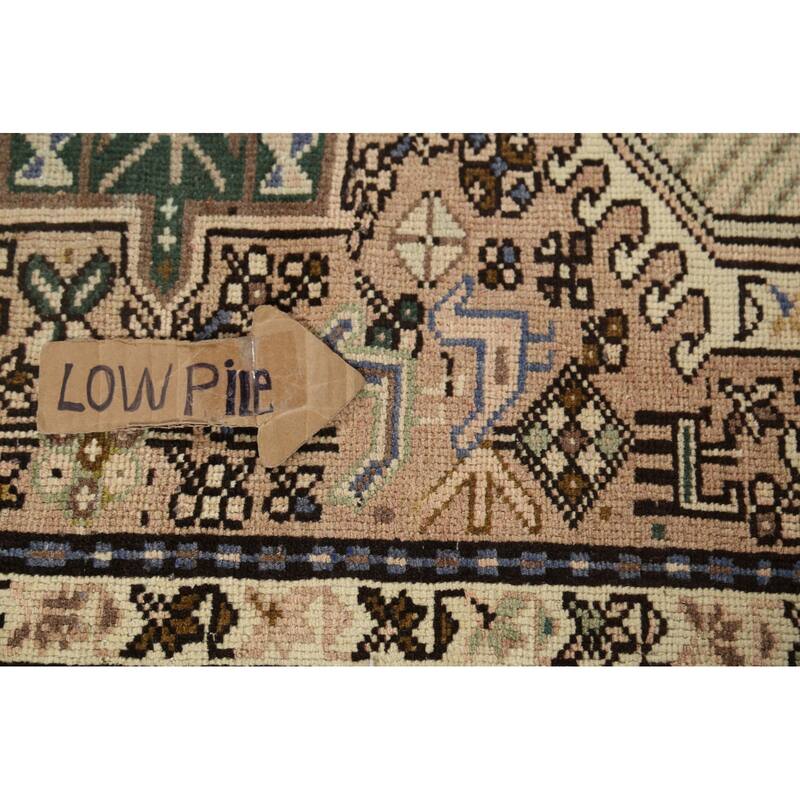Tribal Gharajeh Persian Vintage Runner Rug Hand-Knotted Wool Carpet - 3'7"x 9'7"