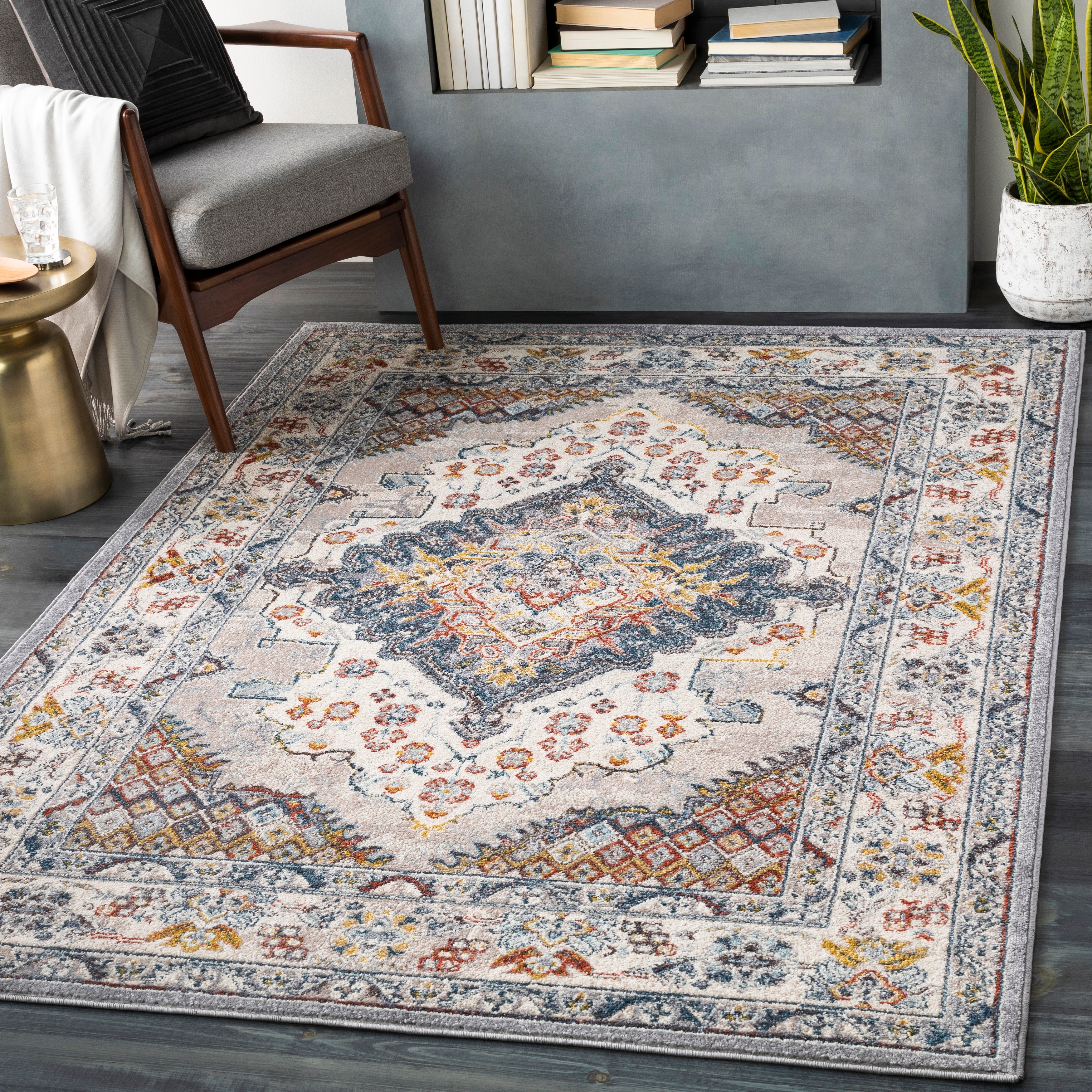 Livabliss Elmas Traditional Persian Medallion Area Rug