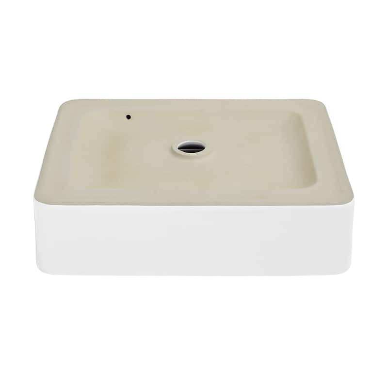 Bastille 19 Rectangle Ceramic Vessel Sink - 18.7" x 14.75" 5.7"