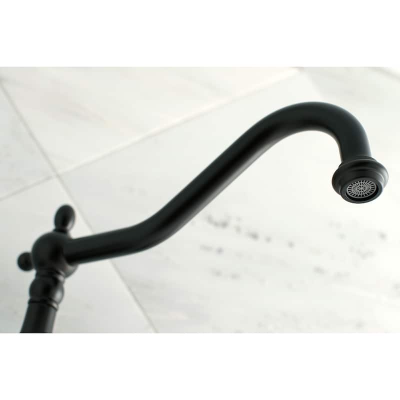 Heritage 3-Hole Wall Mount Roman Tub Faucet in Brushed Nickel