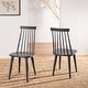 preview thumbnail 1 of 0, SAFAVIEH Burris Spindle Back Side Chair Dark Grey (Set of 2) - 17.3" x 20.7" x 36"