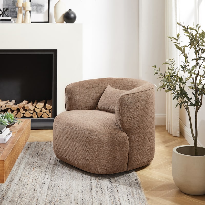 Art Leon Swivel Accent Barrel Chairs