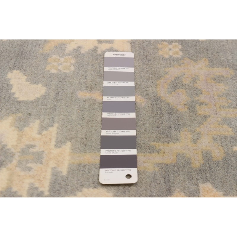 ECARPETGALLERY Hand-knotted Royal Oushak Grey Wool Rug - 5'11 x 8'8