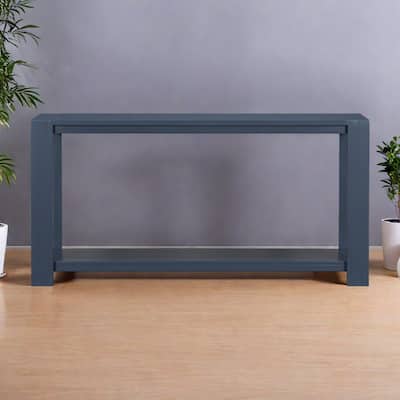 59.8" MDF Console Table with Bottom Shelf and Minimalist Design