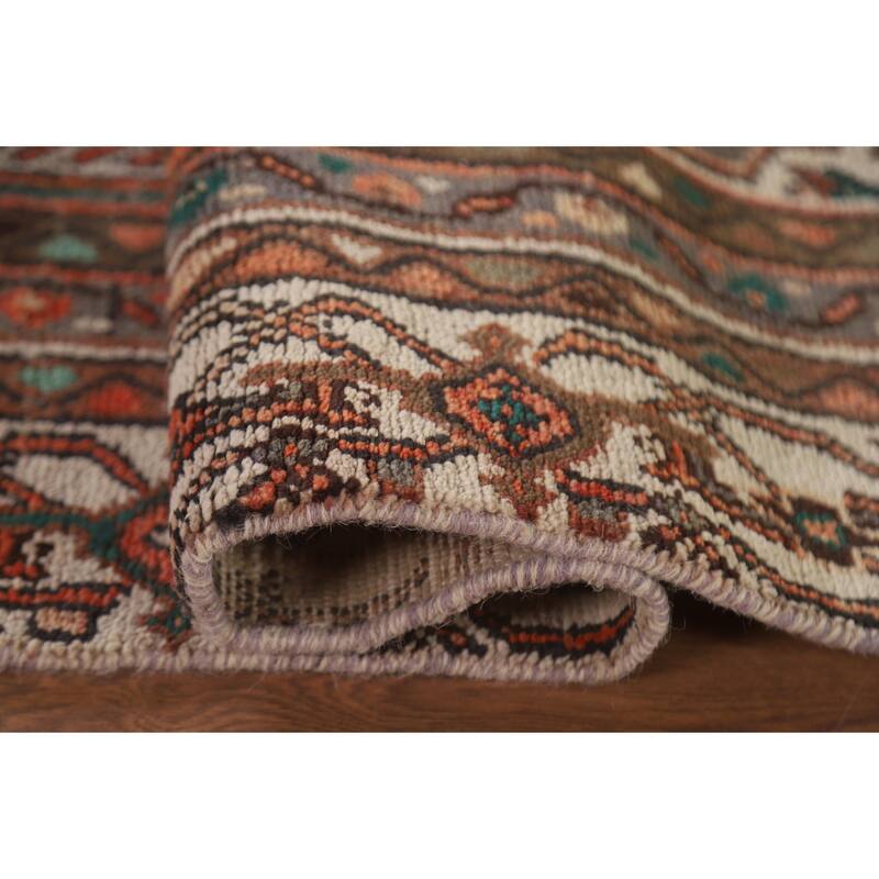 Hand Knotted Oriental 100% Wool Carpet Traditional Medallion Red Hamedan Area Rug - 9' 0'' X 5' 8''