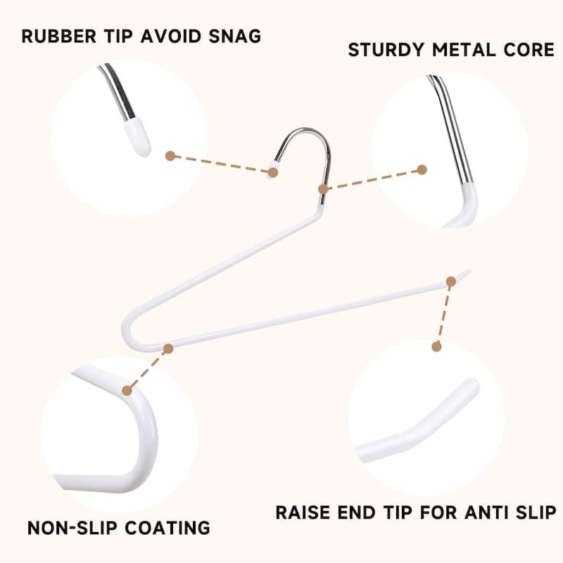 BP4U Open-Ended Metal Pants Hangers, Steel Towel & Scarf Hangers for Jeans, Trousers, Dresses & Bath Towels