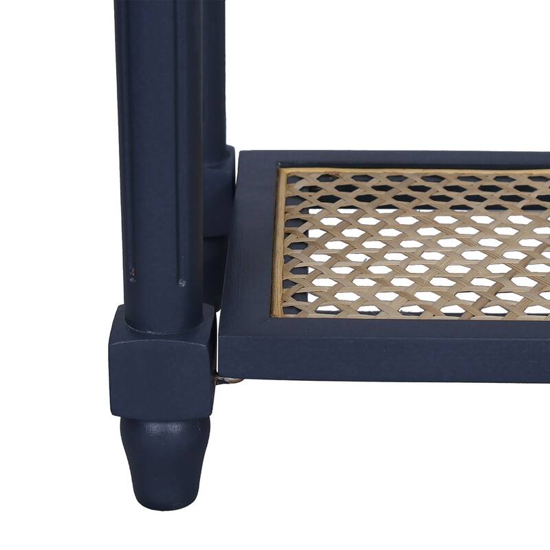 Lenora 1-drawer Solid Wood Console Accent Table with Cane Shelf by East at Main