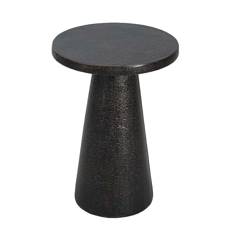 Christopher Knight Home - Terra Modern Outdoor MGO Side Table in Black - 16.22"W x 16.22"D x 23"H