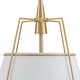 preview thumbnail 33 of 91, Mid Century 4-Light Conical Fabric Shade Lantern Pendant Ambient Light