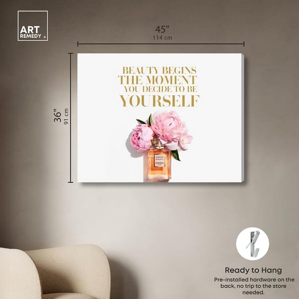 dimension image slide 0 of 5, Decidedly Beautiful Fun Quotes Canvas Print by Art Remedy