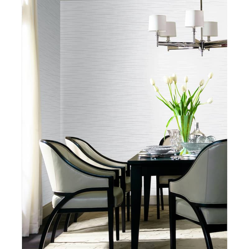 Glasgow White Pearl Non-Woven Unpasted Bohemian Tiger's Eye Wallpaper Covers about 60.75 sq. ft.