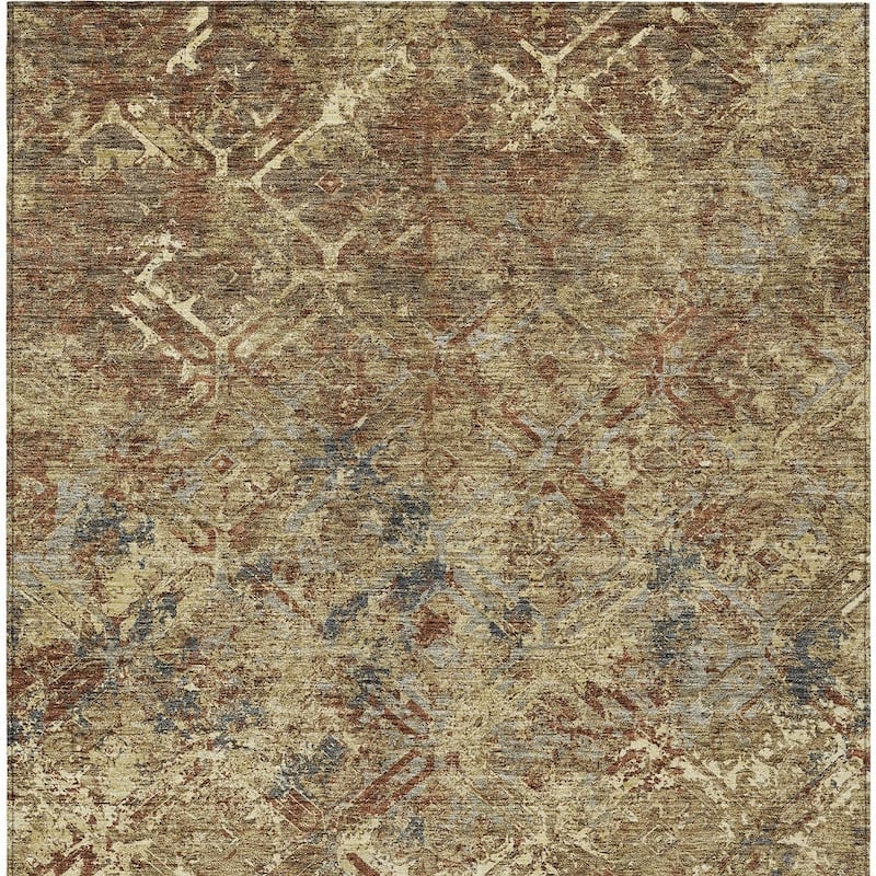 HomeRoots Geometric Transitional Rectangle Outdoor Rug
