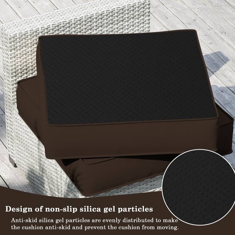 14 Pcs Outdoor Furniture Replacement Cushions Fits 6-seat Sectional Rattan Conversation Set (Only cushions+covers, no sofa.)