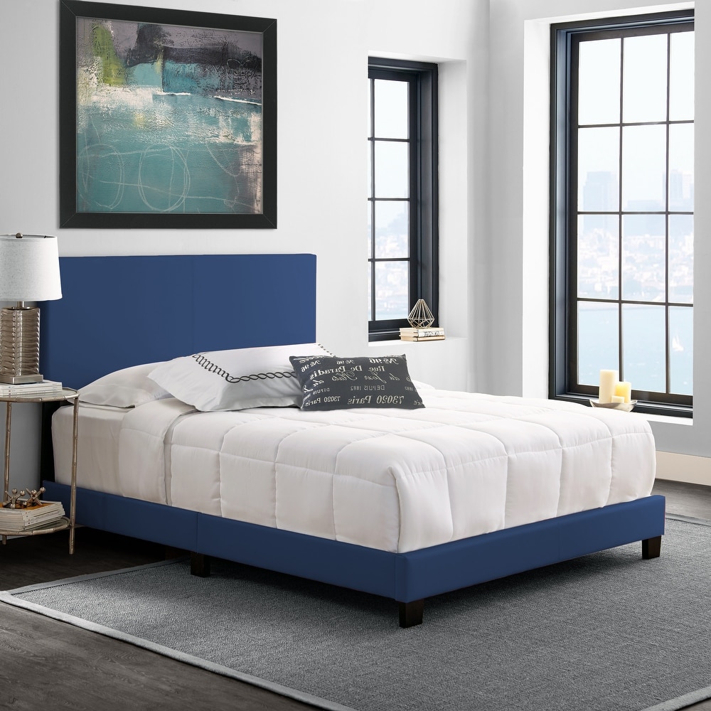 Blue Queen Size Faux Leather Beds Bed Bath Beyond