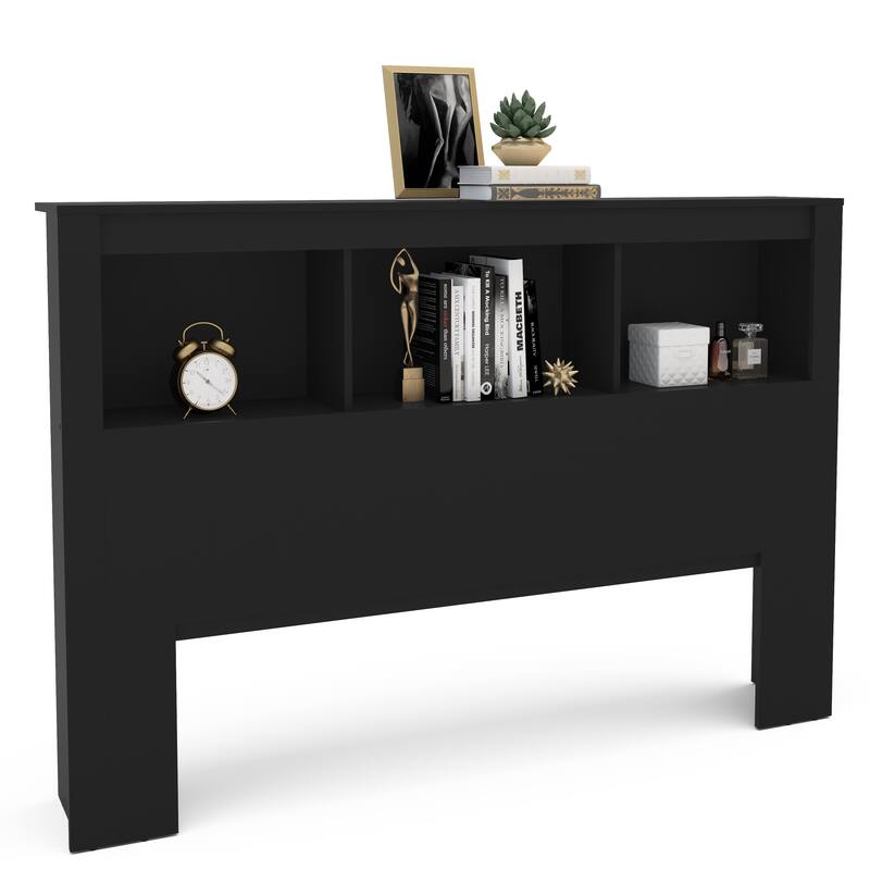 Polifurniture Madison Platform Bed with Bookcase Headboard