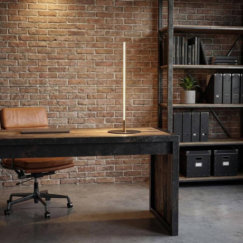 Rali Black LED Table Lamp with Gold Accent