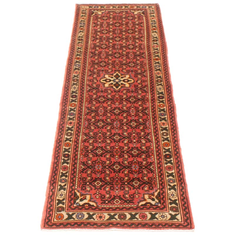 ECARPETGALLERY Hand-knotted Andelz Copper Wool Rug - 2'8 x 9'3