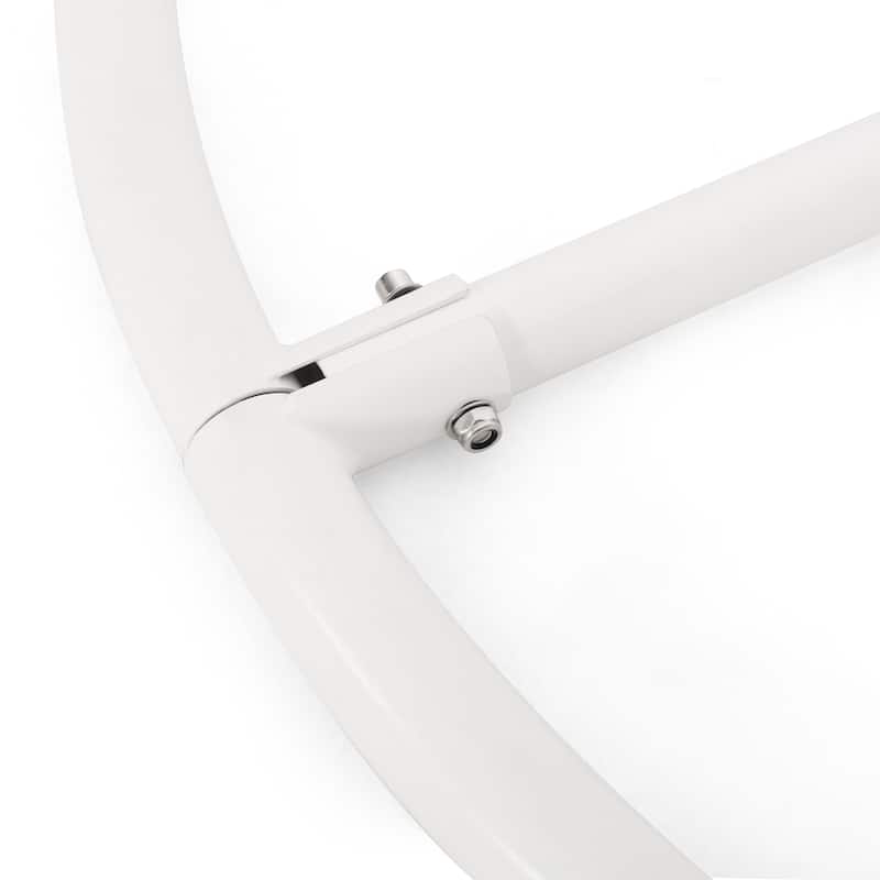 Roomfitters Outdoor Patio Hanging Egg Chair Stand with Heavy-Duty Steel Frame, Modern Style, White