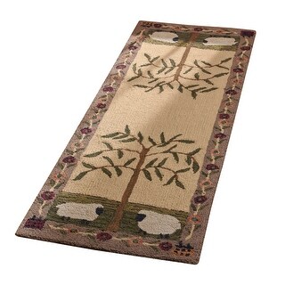 Park Designs Willow & Sheep Hooked Indoor Rug Runner - 2'x6' - Bed Bath ...
