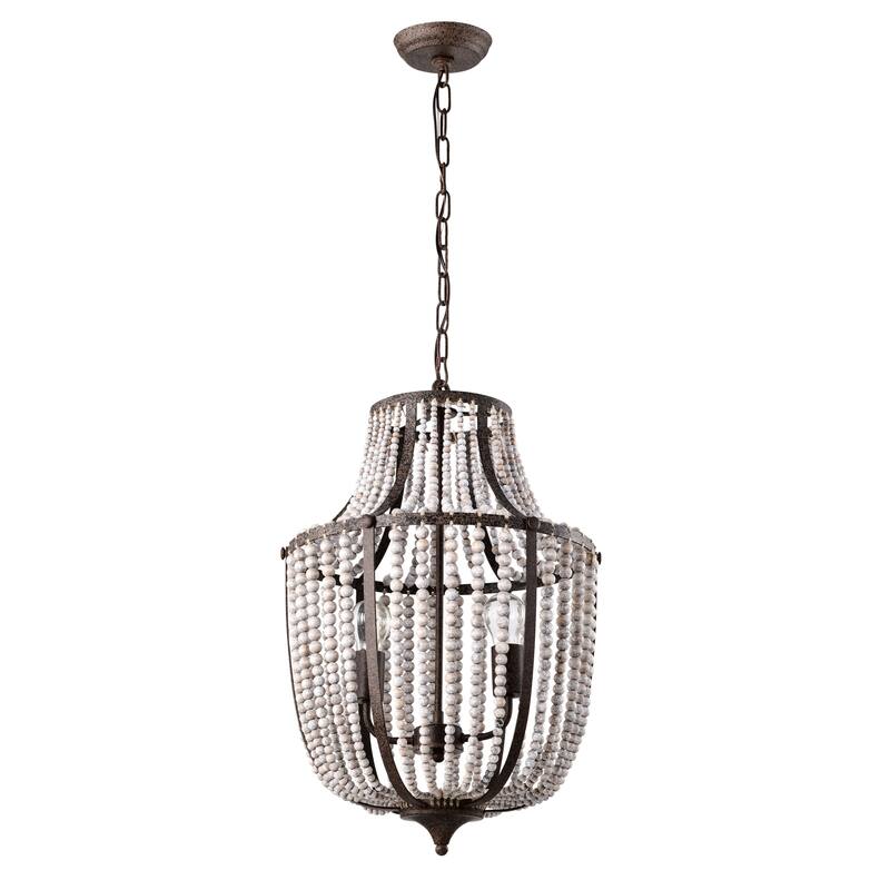 Nori 16 Inch Antique Beads Bohemian Pendant Chandelier 2-Light