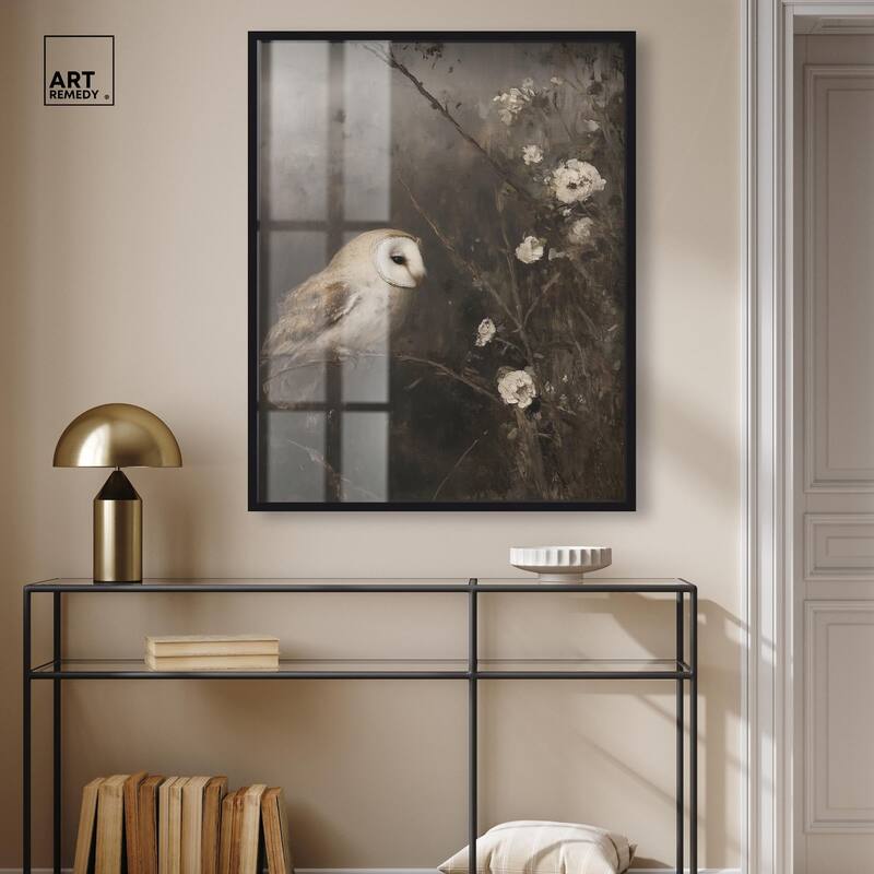 Owl in the Shadows I Shadowbox by Art Remedy