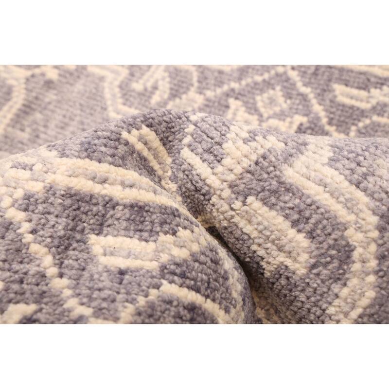 ECARPETGALLERY Hand-knotted Jules Serapi Dark Grey Wool Rug - 7'2 x 10'0