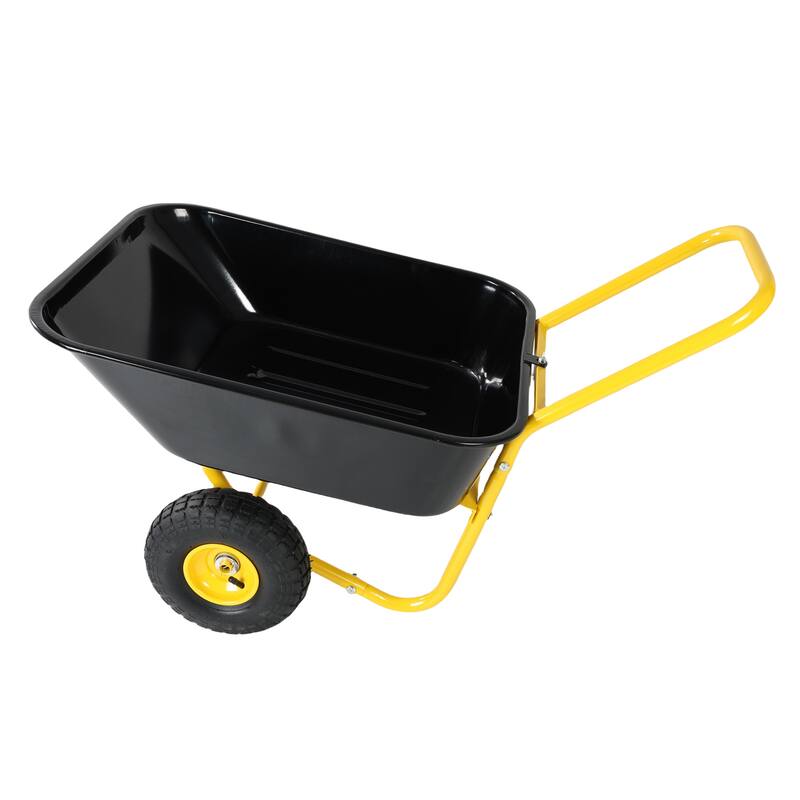 35L Large Capacity Two-Wheeled Trolley Cart for Gardening, Warehouse Handling, and Outdoor Activities, Non-Leak Design
