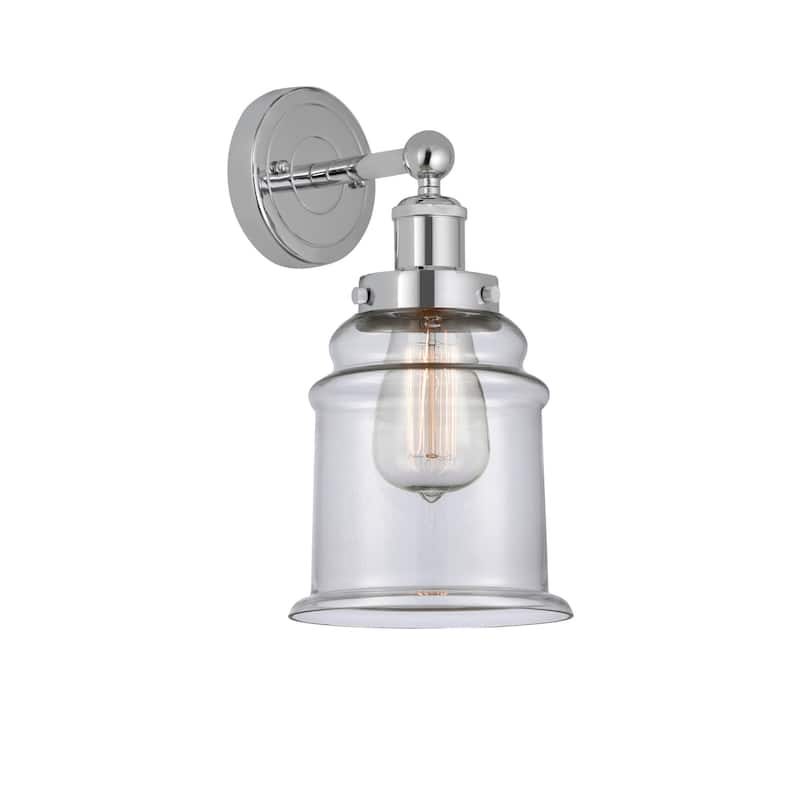 Innovations Lighting 616-1W-13-6 Canton Sconce Canton 13" Tall Wall - Polished Chrome / Clear