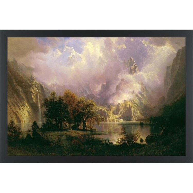 Shop Easy Art Prints Albert Bierstadt S Rocky Mountain Landscape