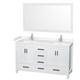 Option White / Carrara Cultured Marble Top / Brushed