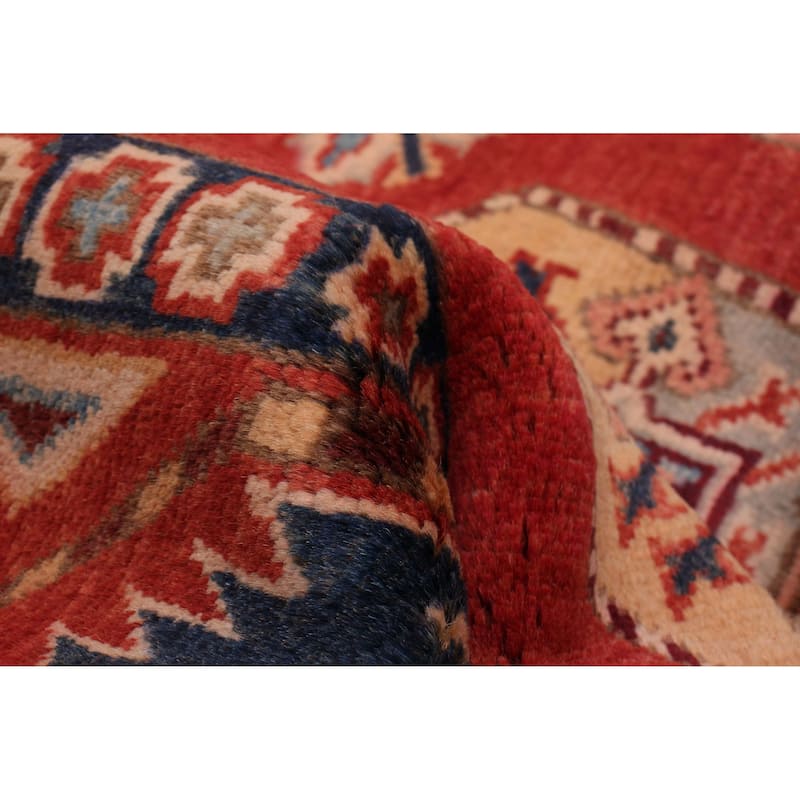 ECARPETGALLERY Hand-knotted Uzbek Ghazni Red Wool Rug - 4'10 x 6'5