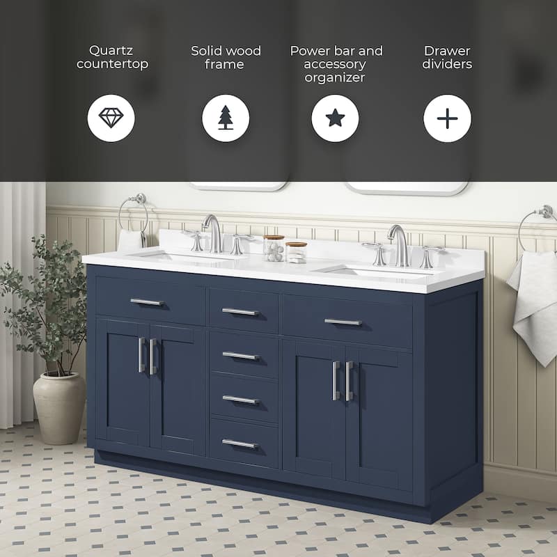 OVE Bailey Bathroom Vanity with Power Bar