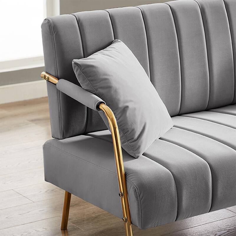 Ouyessir Upholstered Loveseat, Tufted Back Couch, Accent Armchair with 2 Pillows