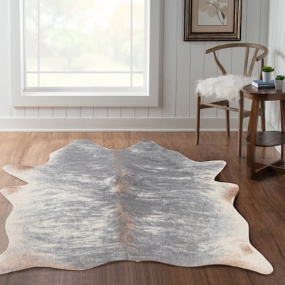 Faux Cowhide Area Rug - 5' x 6'6"