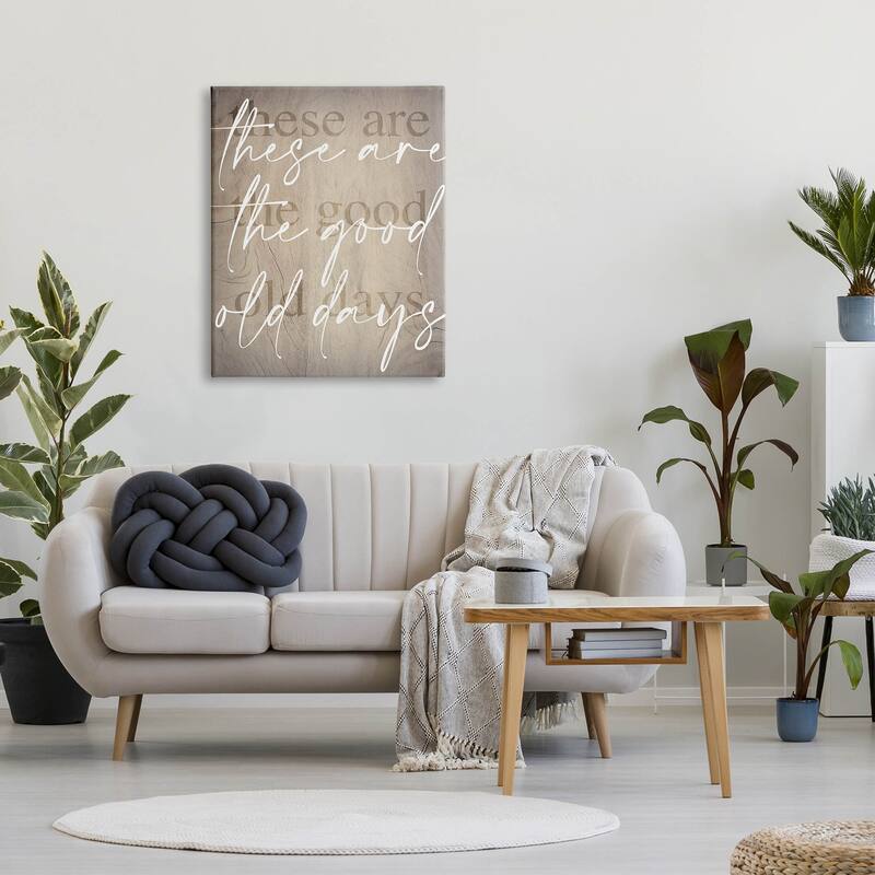 Stupell These Are The Good Old Days Phrase Canvas Wall Art by Lil' Rue