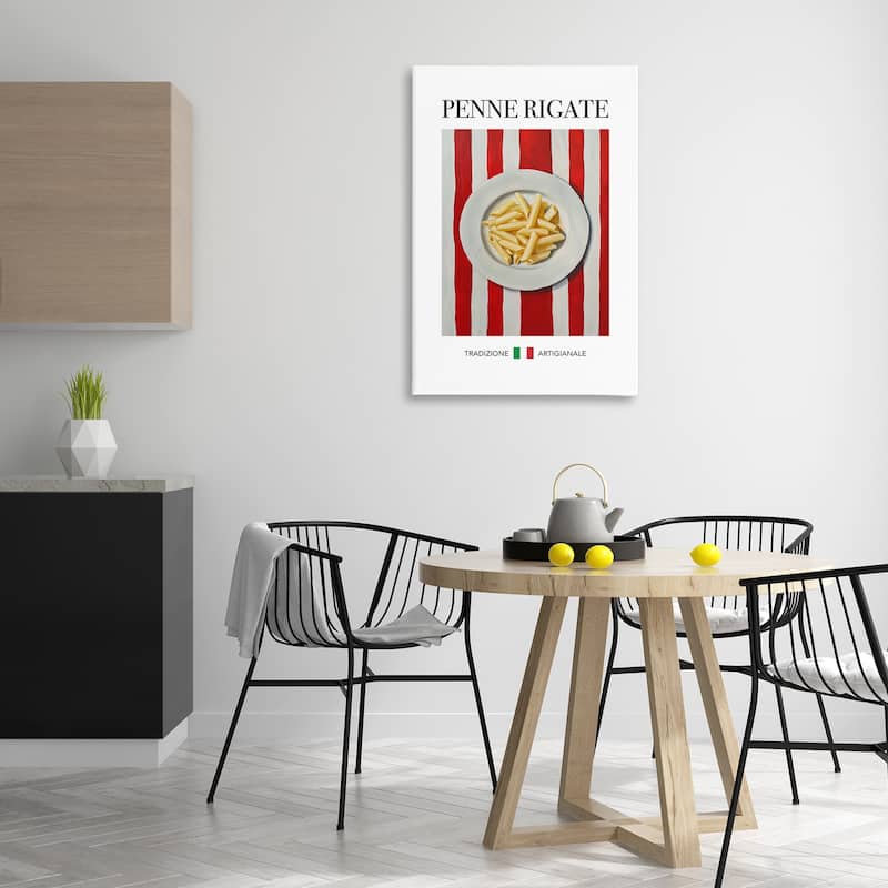 Stupell Traditional Penne Rigate Pasta Canvas Wall Art Design By Andreas Magnusson