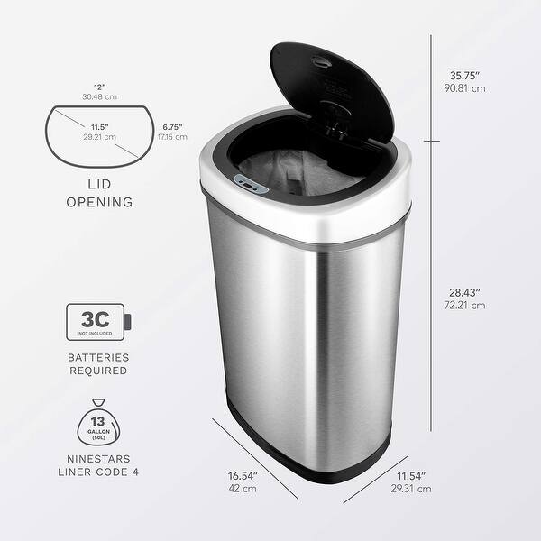 CBDZT509/81 Automatic Touchless Infrared Motion Sensor Trash Can