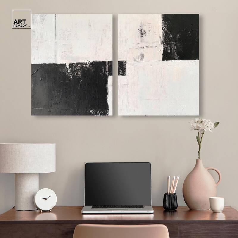 Shattered Symmetry II Canvas Set of 2 by Art Remedy, Gallery Wrapped